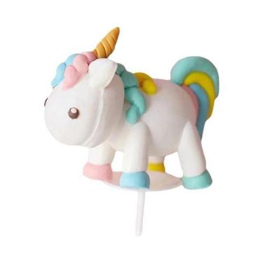 Imagem de Topo De Bolo Unicórnio Arco-Íris Para Meninas, Decoração De Festa De A