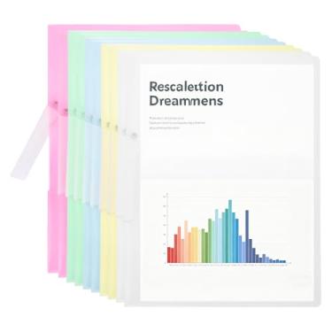 Imagem de PATIKIL Pacote com 15 capas de relatório transparentes com clipe giratório, pastas de apresentação frontais de 30 x 23 cm, fichário de documentos com capacidade de 100 folhas para projeto de