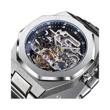 Imagem de Relógio Militar Automático Masculino Luminoso 3D Com Diamantes E Esque