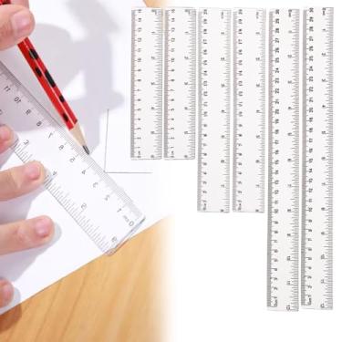 Imagem de Régua de plástico, régua geométrica, padrões de desenho geométrico, réguas de desenho, modelo de círculo, desenhos geométricos estênceis para desenhos, engenharia, rascunhos, edifícios, escola e