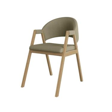 Imagem de Cadeira Suellen Luxo Reforçada Para Mesa De Jantar Linho Bege