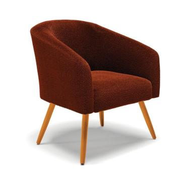 Imagem de Cadeira Sala De Jantar Pé Palito Castanho Stella Bouclê D03 - D'rossi Cor Terra