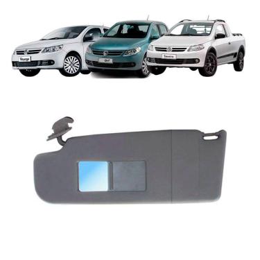 Imagem de Quebra Sol Preto Espelho Bolsa Vw Gol/Voyage/Saveiro Esquerd