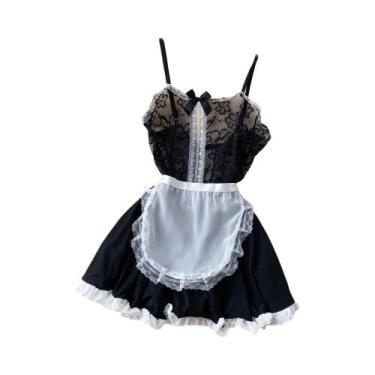 Imagem de Macacão Feminino Sem Mangas, Justo, Costas Nuas, Com Saia Plissada Min