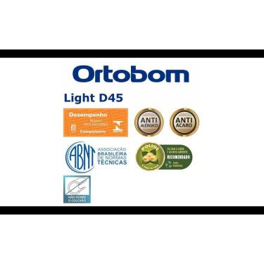 Imagem de Colchão Light D45 Queen (158X198X20) - Espuma D45 Pró Aditivada De Alta Performance Ortobom