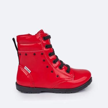 Imagem de Bota Infantil Pampili Rubi Tachas Verniz Vermelho 141.068-Feminino