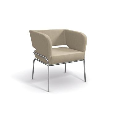 Imagem de Poltrona Decorativa P/ Sala Urbana Suede Bege - Kappesberg