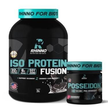 Imagem de Kit Iso Protein Fusion Cookies + Pré Treino Posseidon Nutrition For Bi