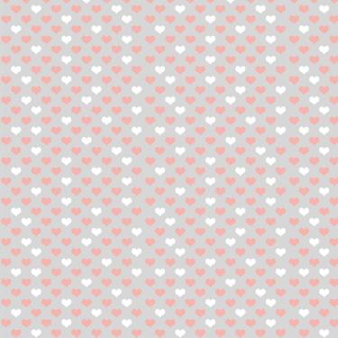 Imagem de Papel De Parede Cinza E Corações Branco E Cinza Autocolante