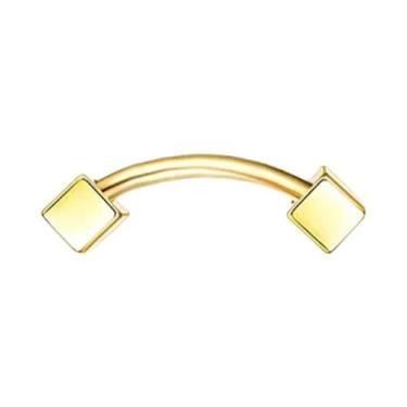 Imagem de Piercings De 16G Para Mulheres: Argolas Curvas Para Sobrancelha, Umbig