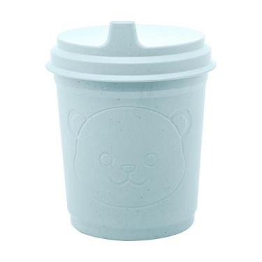 Imagem de Copo Lyor Baby Dino PP e Bambu com Tampa Azul 450ml - Wolff