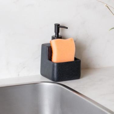 Imagem de Porta Detergente Líquido Lyor Granilite com Suporte Preto