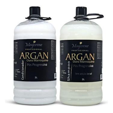 Imagem de Maycrene Kit Shampoo+Condicionador Argan pós progressiva 2L