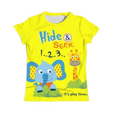 Imagem de Camiseta Gráfica De Dinossauro Para Meninos E Meninas, Manga Curta, Ro