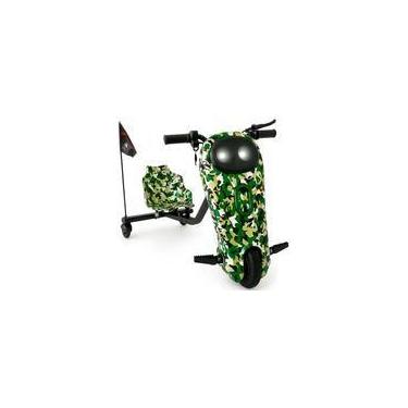 Imagem de triciclo Elétrico Infantil Drift 3 Velocidades Bluetooth Led verde cam