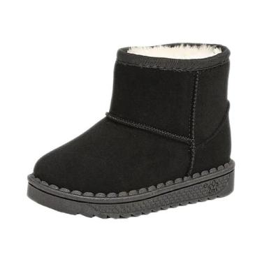 Imagem de Botas De Neve Infantis De Inverno Com Plataforma De Pelo Grosso, Calça