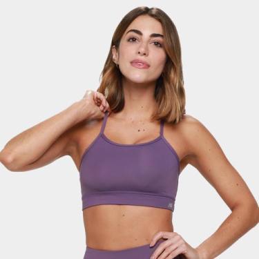 Imagem de Top New Balance Basic Yoga Feminino, Roxo, G