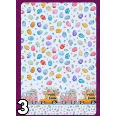 Imagem de Pano de Prato Extra Estampa Digital Páscoa 50cm x 75cm - Engomatextil 
