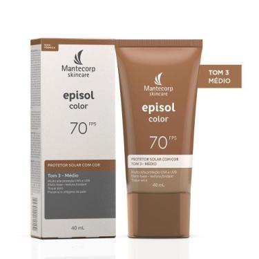 Imagem de Protetor Solar Facial Episol Color Tom 3 Médio FPS70 40mL, 3 Médio, 40