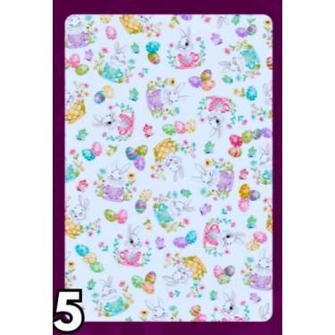 Imagem de Pano de Prato Extra Estampa Digital Páscoa 50cm x 75cm - Engomatextil 