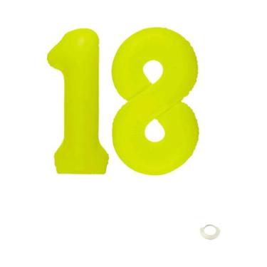 Imagem de Balões Digitais Fluorescentes Amarelo Neon Para Decorações De Aniversá