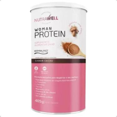 Imagem de Woman Protein Collagen Body Balance 405g Nutrawell, Cacau
