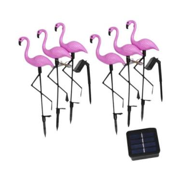 Imagem de Luz Solar À Prova d'Água Em Forma De Flamingo Para Jardim, Lâmpada Ext