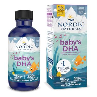 Imagem de Nordic Naturals DHA infantil, Sem sabor - 1050 mg Omega-3 + 300 IU Vitamina D3- 60ml - Não -GMO - 12 porções