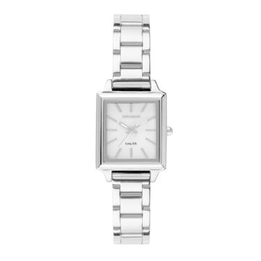 Imagem de Relógio Seculus Feminino Ref: 44338l0svna3 Retangular Aço Prateado