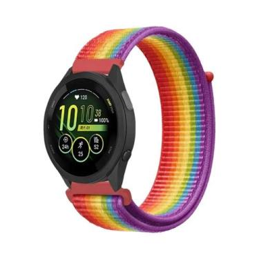 Imagem de Pulseira De Nylon De 20mm 22mm Para Garmin Forerunner Venu 3 Vivoactiv