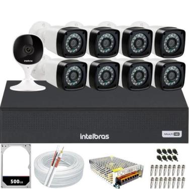 Imagem de Kit Cftv 9 Câmeras Segurança Full Hd Dvr Intelbras 1108c 500GB Full hd