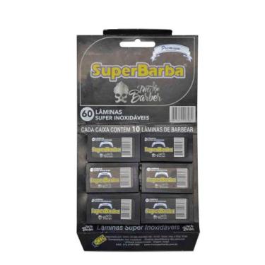 Imagem de Lâmina Inox Barbear Premium 60 Peças - Super Barba