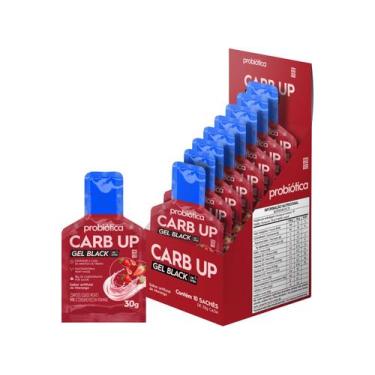 Imagem de Carboidrato Probiótica Carb Up Gel Black 10 Sachês 30g Morango, 10, 30