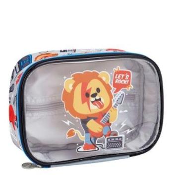 Imagem de Estojo Escolar Box Com Frente Transparente LEAO-Feminino