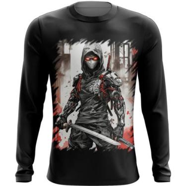 Imagem de Camiseta Manga Longa Ciborgue Ninja Robô Espreita 8 - Kasubeck Store®,