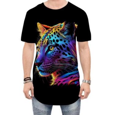 Imagem de Camiseta Longline Leopardo Ondas Magnéticas Vibrante 15 - Kasubeck Sto