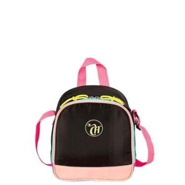 Imagem de Lancheira Sestini Grande Capricho Contrast Preto e Rosa-Unissex