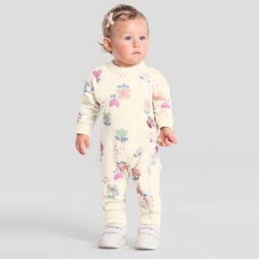 Imagem de Macacão bebê menina em moletom Brandili Baby-Unissex