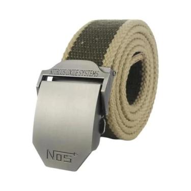 Imagem de Cinto De Lona Preto Para Homens Com Fivela De Metal De Luxo, Cinto Tát