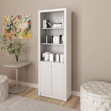 Imagem de Armário Alto para Escritório 171,5x60cm com 2 Portas e 5 Prateleiras -