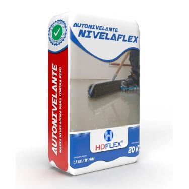 Imagem de Argamassa Autonivelante Nivela Flex 20kg 0010010863 para Regularização de Pisos Cinza Flex