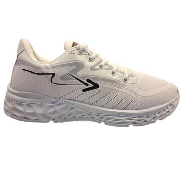 Imagem de Tênis Masculino Adulto Academia Tamanho Especial Box 200, Branco, 46