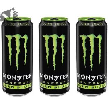 Imagem de Kit 3 Energético Monster Energy Tradicional Zero Sugar Sem Açúcar 473m