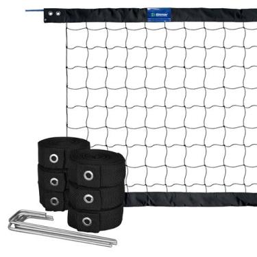 Imagem de Kit Futevôlei Preta - Rede Oficial 2 Faixas + Fita de Marcação - Gisma