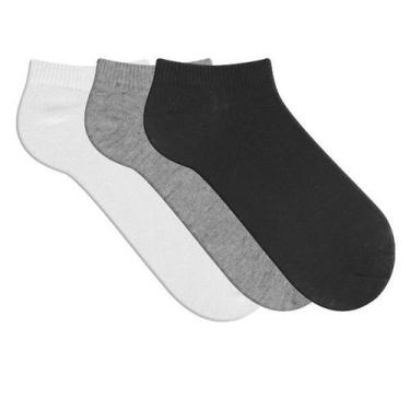 Imagem de Kit 3 Pares de Meia Invisível Esportiva - - Winston, Mista, 39 a 43
