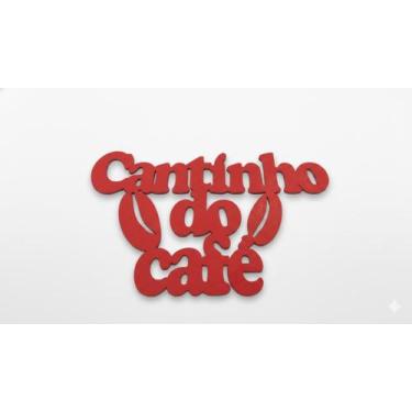 Imagem de Placa Decorativa Cantinho Do Café Em Mdf Vermelho M005 - bazar mix