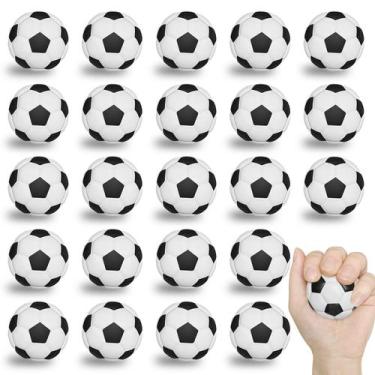 Imagem de Bolas antiestresse de futebol OCJEKSA 24 unidades 5 cm em espuma