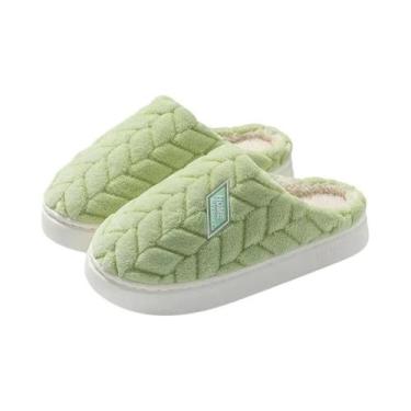 Imagem de Pantufas Femininas Quentes De Algodão Peluciado Para Outono Inverno, U