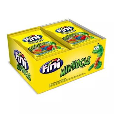 Imagem de Bala De Gelatina Fini Minhocas Brilho Caixa Com 12 Unidades de 15g