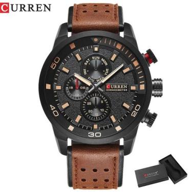 Imagem de Relógio Masculino CURREN 8250 à Prova D'Água Casual com Pulseira de Co